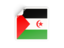 Western Sahara. Square sticker. Download icon.