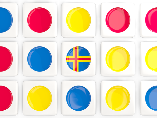 Square tiles with flag. Download flag icon of Aland Islands at PNG format