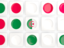 Algeria. Square tiles with flag. Download icon.