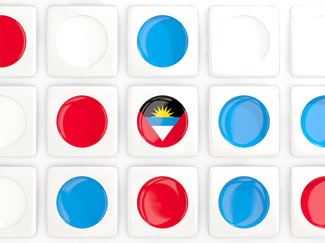 Square tiles with flag. Download flag icon of Antigua and Barbuda at PNG format
