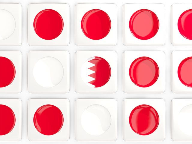 Квадратные плитки с флагом. Скачать флаг. Бахрейн