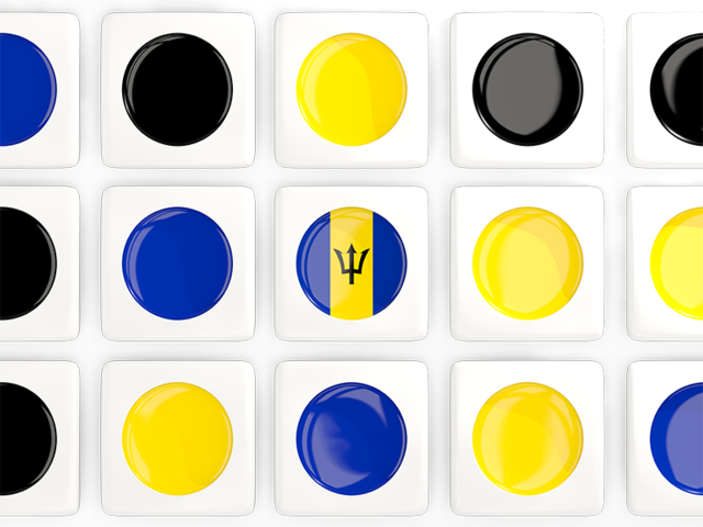 Square tiles with flag. Download flag icon of Barbados at PNG format