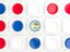 Belize. Square tiles with flag. Download icon.