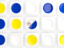 Bonaire. Square tiles with flag. Download icon.