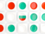 Bulgaria. Square tiles with flag. Download icon.