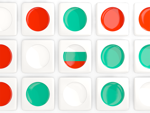 Square tiles with flag. Download flag icon of Bulgaria at PNG format