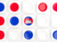 Cambodia. Square tiles with flag. Download icon.