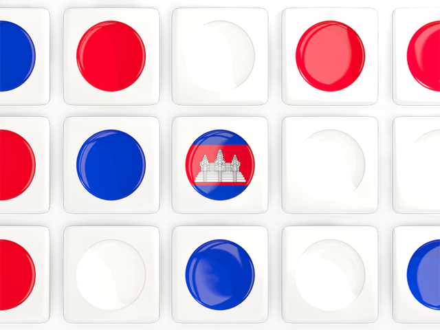 Square tiles with flag. Download flag icon of Cambodia at PNG format