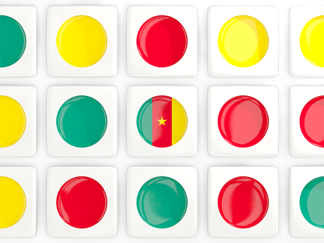 Square tiles with flag. Download flag icon of Cameroon at PNG format