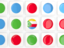 Comoros. Square tiles with flag. Download icon.