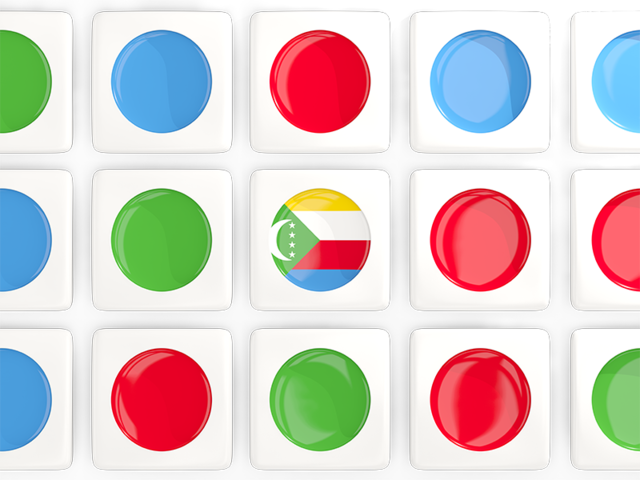 Square tiles with flag. Download flag icon of Comoros at PNG format