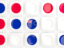 Cook Islands. Square tiles with flag. Download icon.