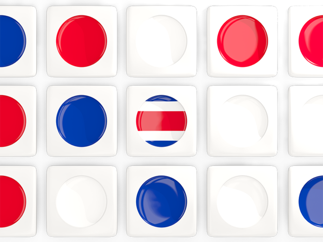 Square tiles with flag. Download flag icon of Costa Rica at PNG format