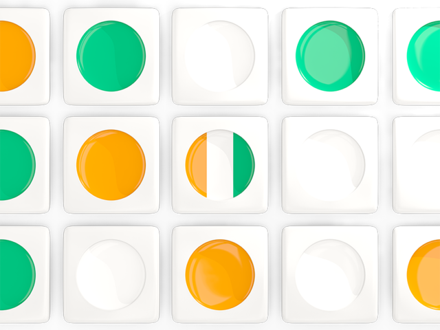 Square tiles with flag. Download flag icon of Cote d'Ivoire at PNG format