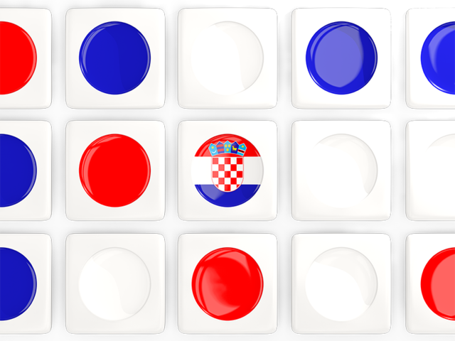 Квадратные плитки с флагом. Скачать флаг. Хорватия