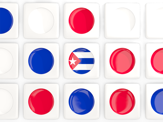 Square tiles with flag. Download flag icon of Cuba at PNG format
