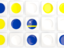 Curacao. Square tiles with flag. Download icon.