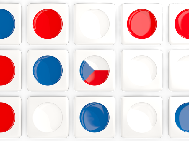 Square tiles with flag. Download flag icon of Czech Republic at PNG format