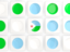 Djibouti. Square tiles with flag. Download icon.