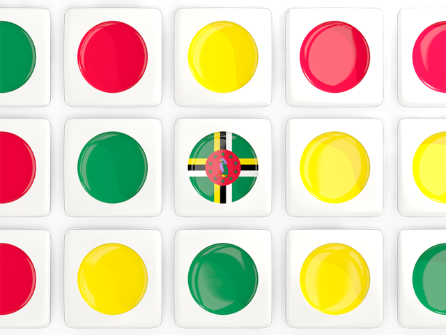 Square tiles with flag. Download flag icon of Dominica at PNG format