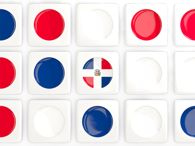 Square tiles with flag. Download flag icon of Dominican Republic at PNG format