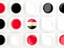 Egypt. Square tiles with flag. Download icon.