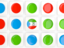Equatorial Guinea. Square tiles with flag. Download icon.