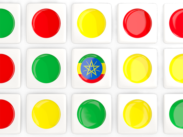 Квадратные плитки с флагом. Скачать флаг. Эфиопия
