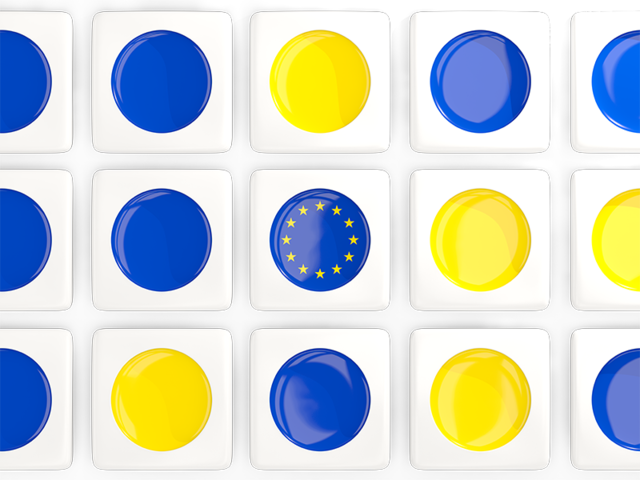 Квадратные плитки с флагом. Скачать флаг. Европейский союз