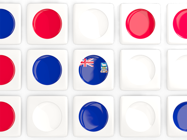 Square tiles with flag. Download flag icon of Falkland Islands at PNG format