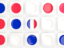 France. Square tiles with flag. Download icon.