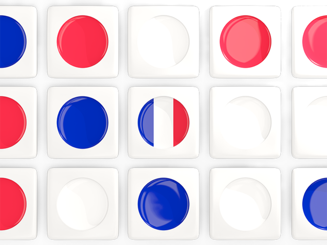 Квадратные плитки с флагом. Скачать флаг. Франция