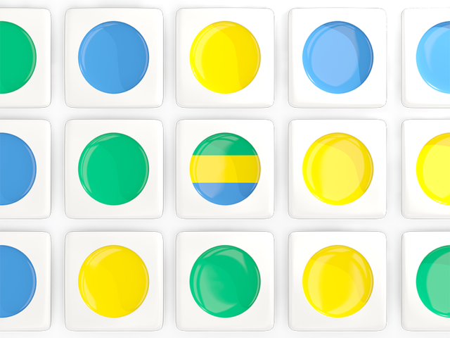 Square tiles with flag. Download flag icon of Gabon at PNG format