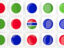 Gambia. Square tiles with flag. Download icon.