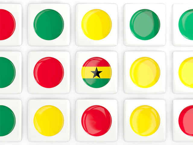 Квадратные плитки с флагом. Скачать флаг. Гана