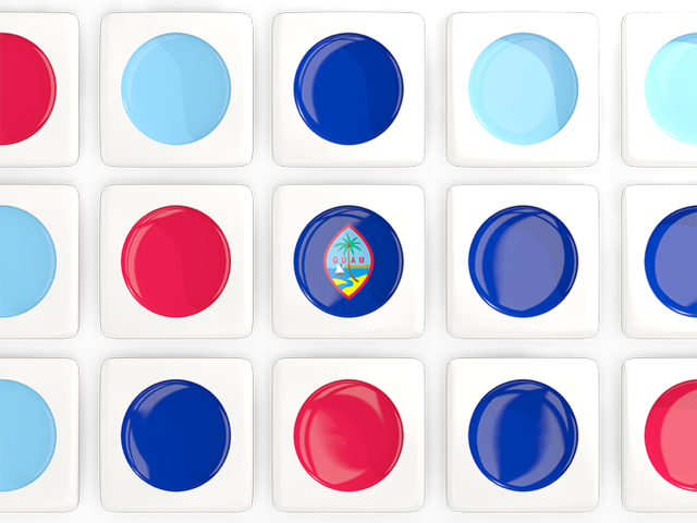 Square tiles with flag. Download flag icon of Guam at PNG format