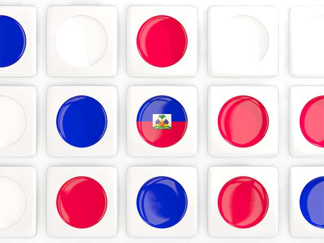 Квадратные плитки с флагом. Скачать флаг. Гаити