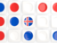 Iceland. Square tiles with flag. Download icon.