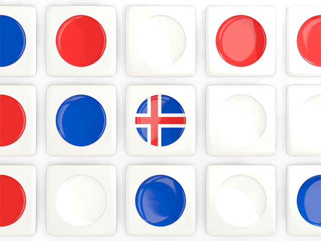 Квадратные плитки с флагом. Скачать флаг. Исландия