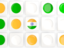 India. Square tiles with flag. Download icon.