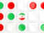 Iran. Square tiles with flag. Download icon.
