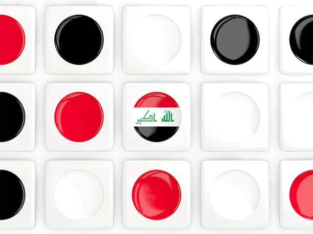 Квадратные плитки с флагом. Скачать флаг. Республика Ирак