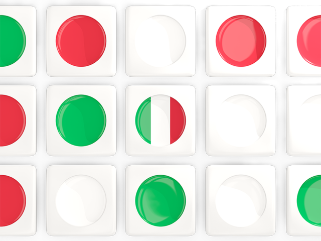 Квадратные плитки с флагом. Скачать флаг. Италия