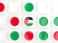 Jordan. Square tiles with flag. Download icon.