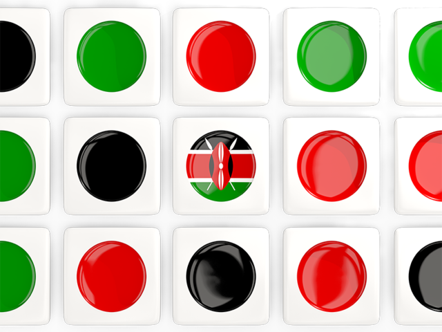 Квадратные плитки с флагом. Скачать флаг. Кения