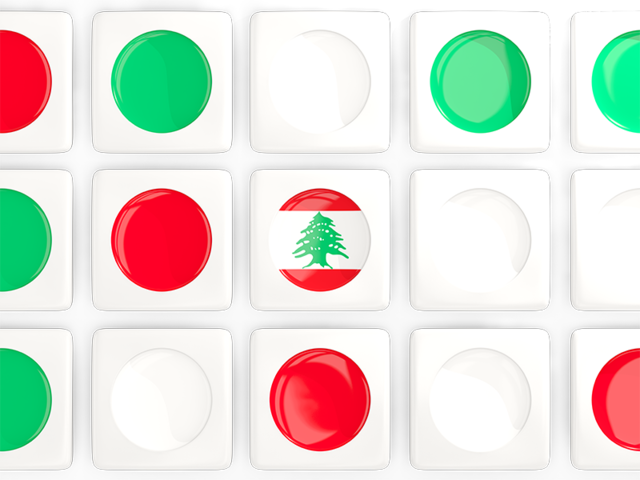 Square tiles with flag. Download flag icon of Lebanon at PNG format