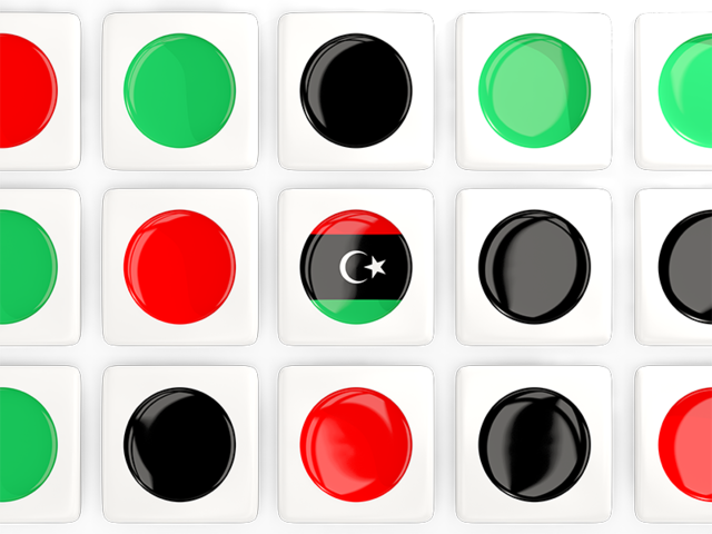 Квадратные плитки с флагом. Скачать флаг. Ливия