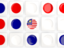 Malaysia. Square tiles with flag. Download icon.