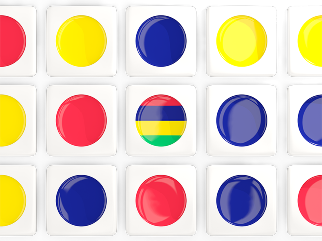 Square tiles with flag. Download flag icon of Mauritius at PNG format