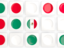 Mexico. Square tiles with flag. Download icon.